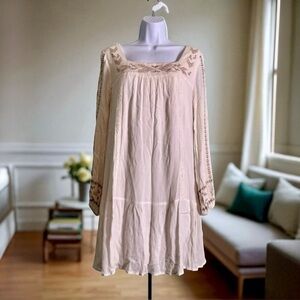 Xhilaration Embroidered Boho Peasant Dress - Size M